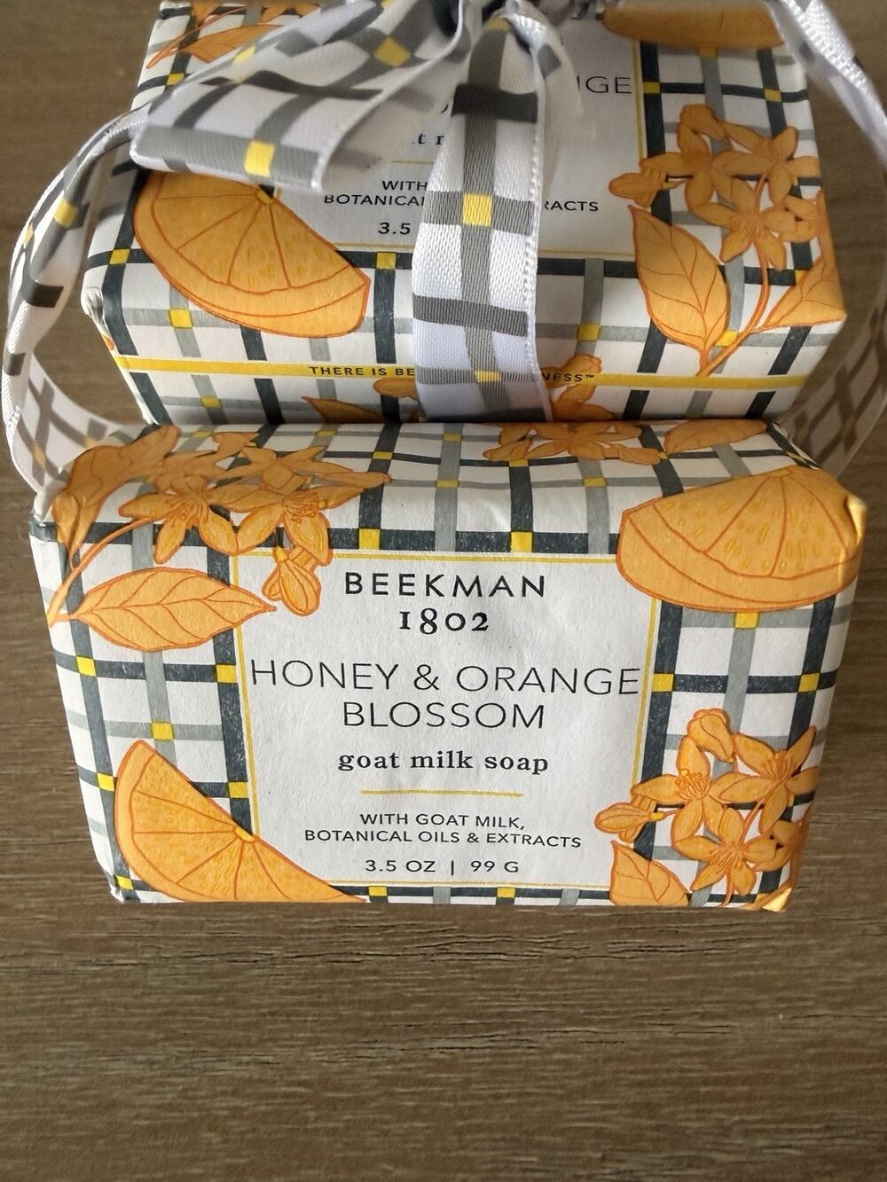 Beekman 1802 Honey Orange Blossom Goat Milk Soap 3.5 oz Lot of 3 New